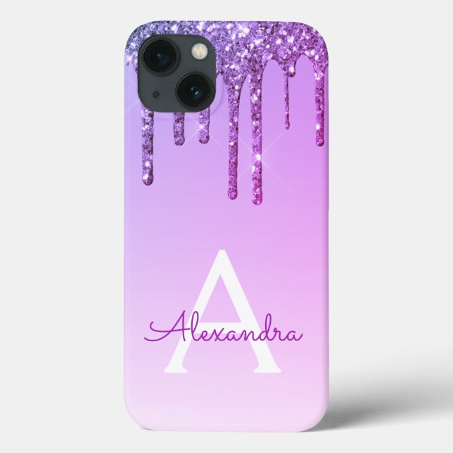Coques Case-Mate iPhone Purple Bling Luxueux Parties scintillant étincelan (Verso)