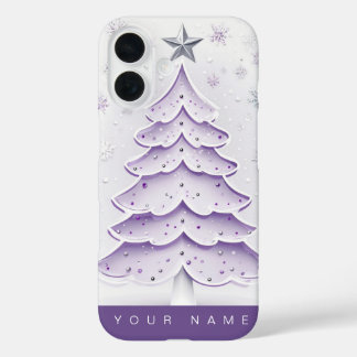 Coques iPhone 16 Purple Christmas
