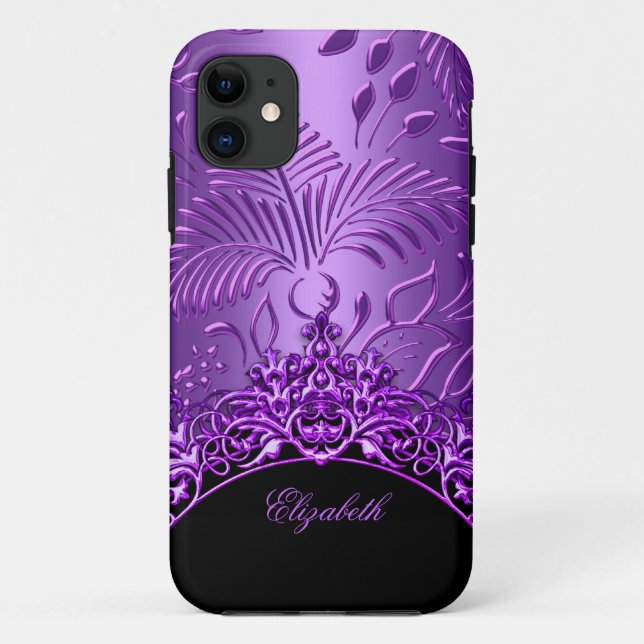 Coques Case-Mate iPhone Purple Damask Pattern iPhone 5 élégant Classy (Dos)