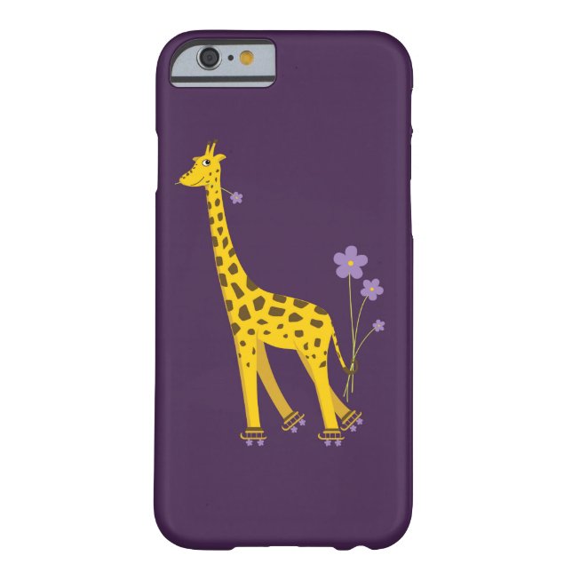 Coques Case-Mate iPhone Purple Giraffe Funny Patinage (Dos)