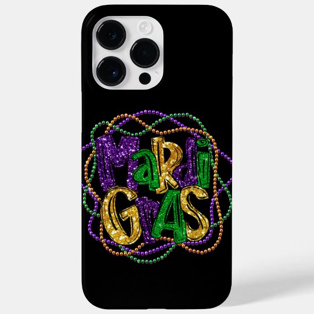 COQUES Case-Mate iPhone PURPLE GOLD GREEN MARDI GRAS BEATS (Verso)