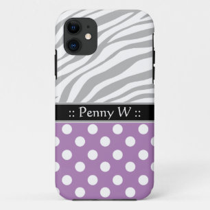 Case-Mate iPhone Case Purple Polka Dot Faded Zebra Imprimer iPhone 5 Coq