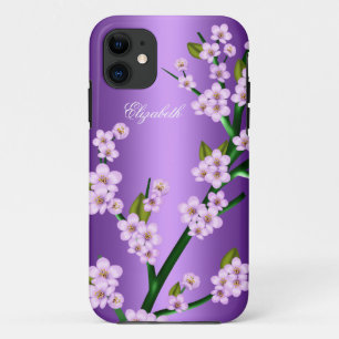 Coque iPhone 11 Purple rose Fleur iPhone 5 élégant Classy