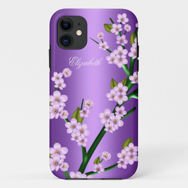 Coques Case-Mate iPhone Purple rose Fleur iPhone 5 élégant Classy (Dos)