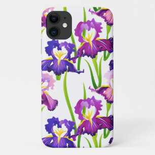 Case-Mate iPhone Case Purple Rustique Pré Iris Fleurs Aquarelle