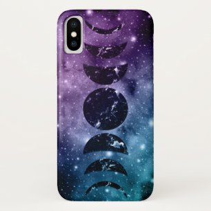 Case-Mate iPhone Case Purple Turquoise Galaxy Nebula Dream Moon Phases #
