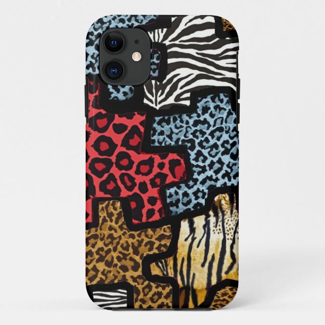 Coques Case-Mate iPhone Puzzle Rockabilly Impression Animale RAB (Dos)