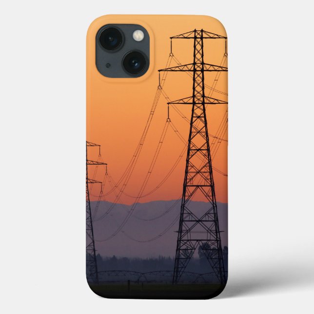 Coques Case-Mate iPhone Pylônes électriques au coucher du soleil (Verso)