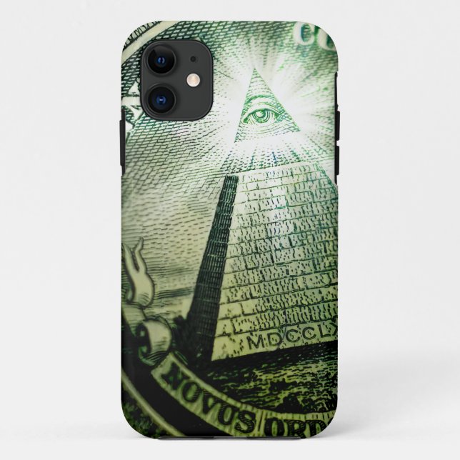 Coques Case-Mate iPhone Pyramide monétaire "Œil de la Providence" (Dos)