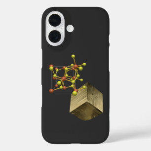 Coques iPhone 16 Pyrite Structure minérale en cristal
