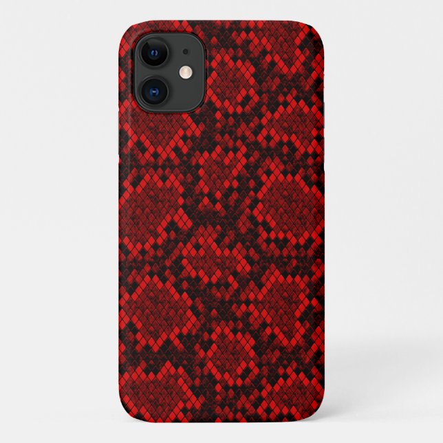COQUES Case-Mate iPhone PYTHON RED PEAU (Dos)