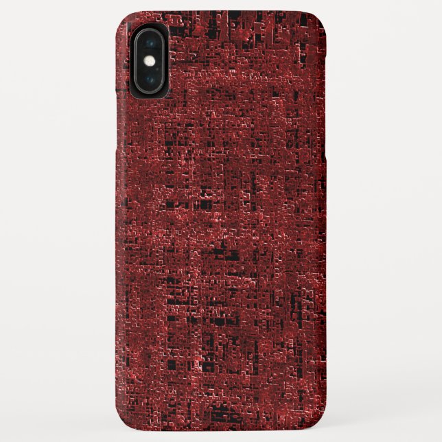 Coques Case-Mate iPhone Quadrados pequenos vermelho sobreposto encharcados (Dos)