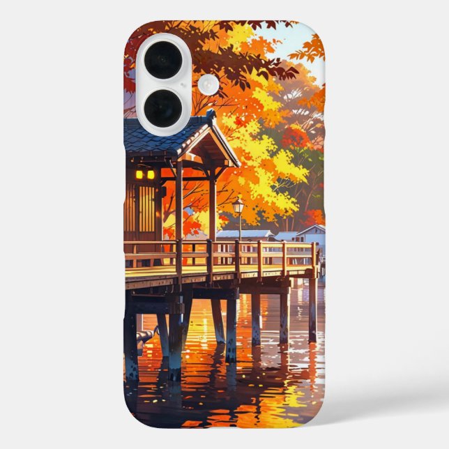 Coques Case-Mate iPhone Quai Lakeside d'automne (Verso)