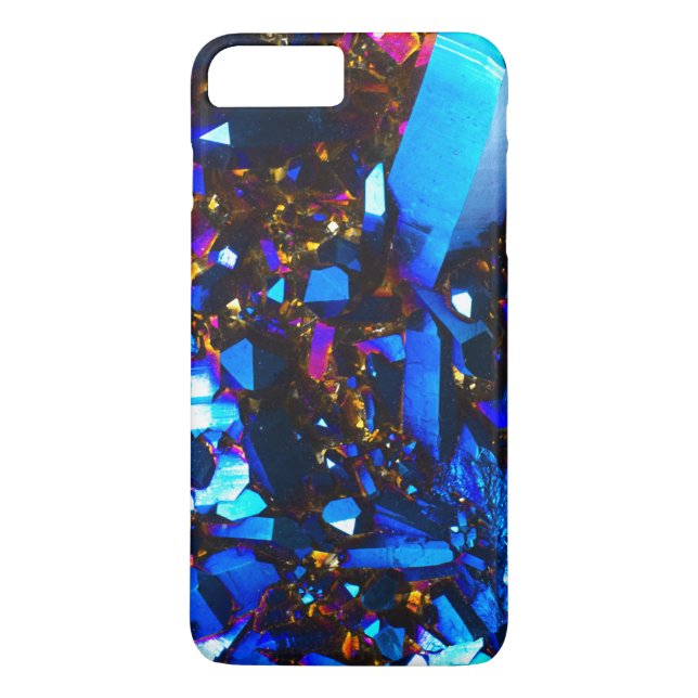 Coques Case-Mate iPhone Quartz titanique de bleu de cobalt (Dos)