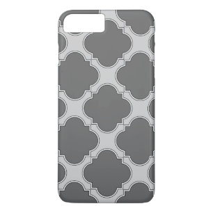 Coque iPhone 8 Plus/7 Plus Quatrefoil dans les tons gris