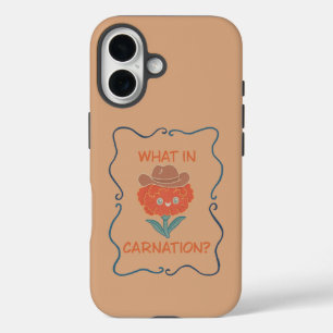 Coques iPhone 16 Quel œillet drôle de cow-boy fleur