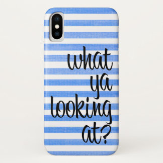 Case-Mate iPhone Case Qu'est-ce que vous regardez à Striped iPhone X Coq