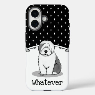Coques iPhone 16 Quoi ? Vieux chien de mouton anglais (Grey 1) Drôl