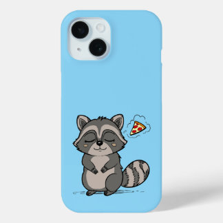 Coque Pour iPhone 15 Raccoon Dream - Pizza !