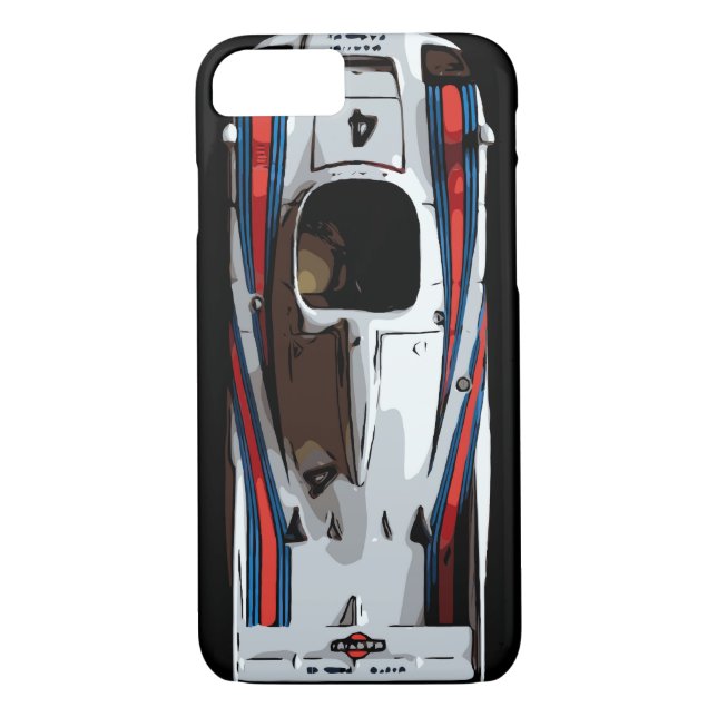 Coques Case-Mate iPhone RACE CAR - rouge, blanc, bleu (Dos)