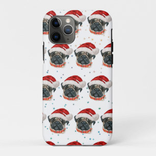 Case-Mate iPhone Case Race de chien Pug Étoiles de Noël