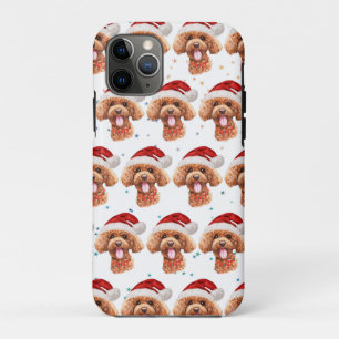 Case-Mate iPhone Case Races de chiens caniches étoiles de Noël