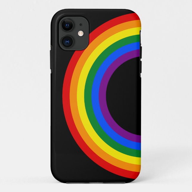 Coques Case-Mate iPhone RAINBOW FLAG BUTTON + your sign or text (Dos)
