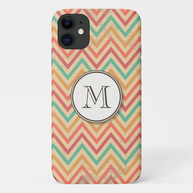 Coques Case-Mate iPhone Rainbow Grunge Zigzag Chevrons (Dos)