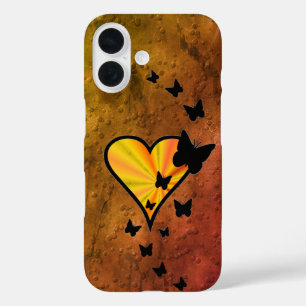 Coques iPhone 16 Rainbow heart and Butterfly