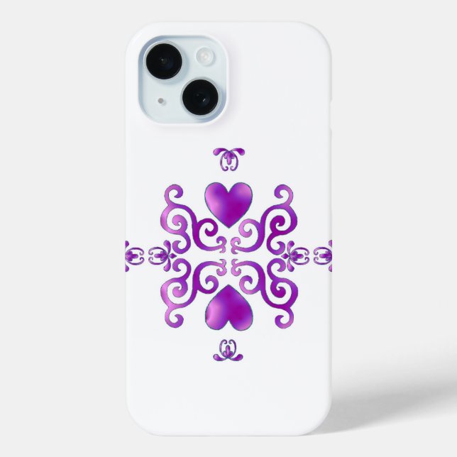 Coques Case-Mate iPhone Rainbow Heart et Lily (Verso)