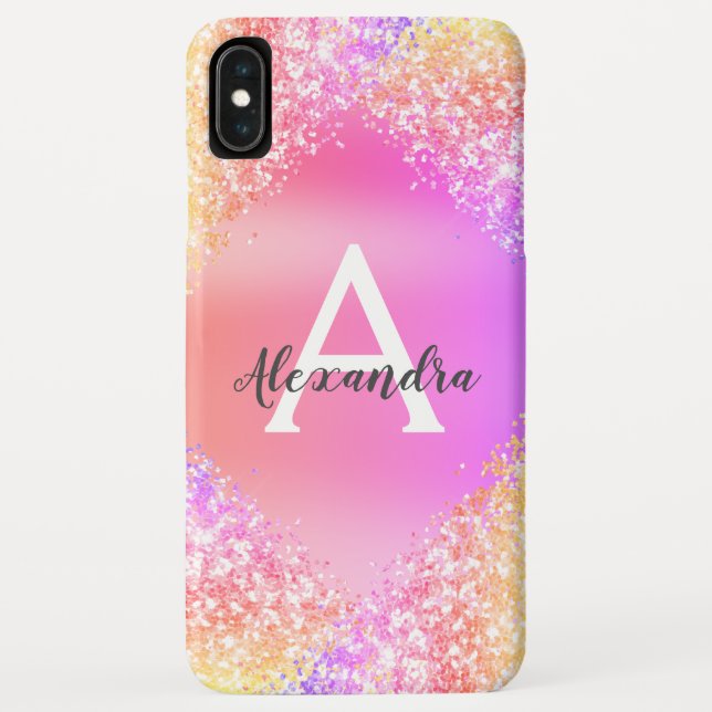 Coques Case-Mate iPhone Rainbow Pastel Bling Parties scintillant de luxe M (Dos)