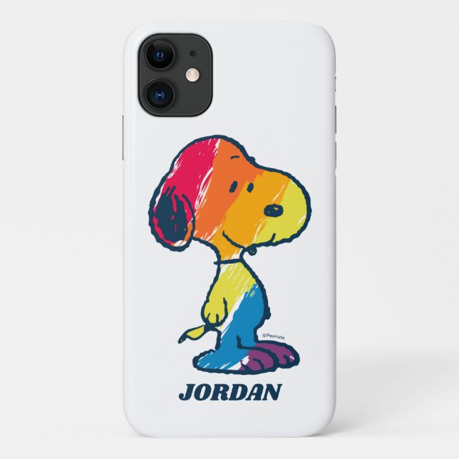 Coques Case-Mate iPhone Rainbow Snoopy (Dos)