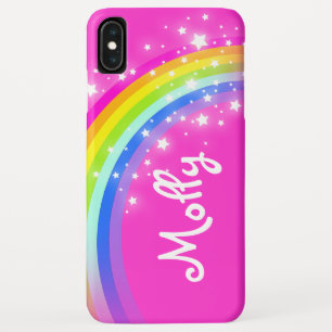 Etui iPhone Case-Mate Rainbow stars pink sky girl nom personnalisé