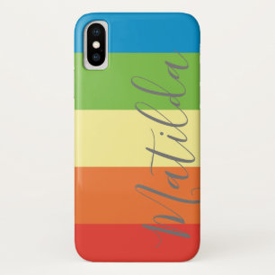 Case-Mate iPhone Case Rainbow Stripe Nom personnalisé