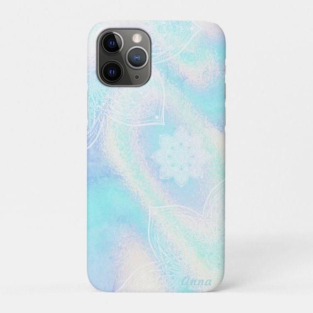 Coques Case-Mate iPhone *~* Rainbow Waves Holographic Iridescales Mandalas (Dos)