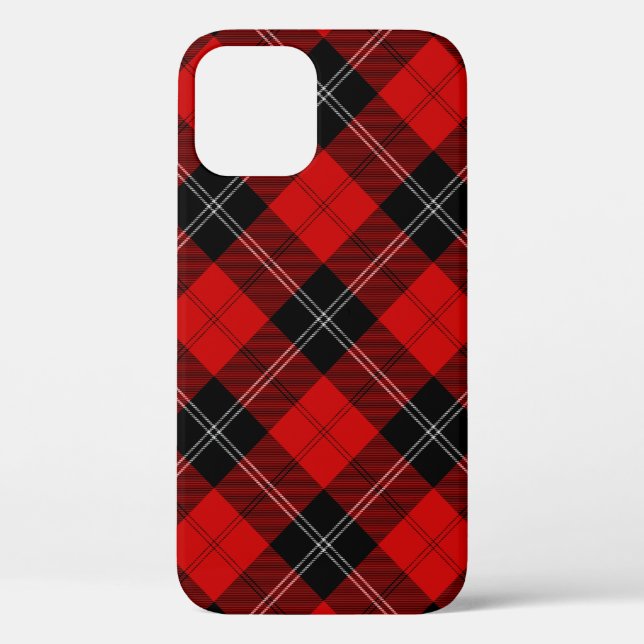 Coques Case-Mate iPhone Ramsay tartan rouge noir carreau (Verso)