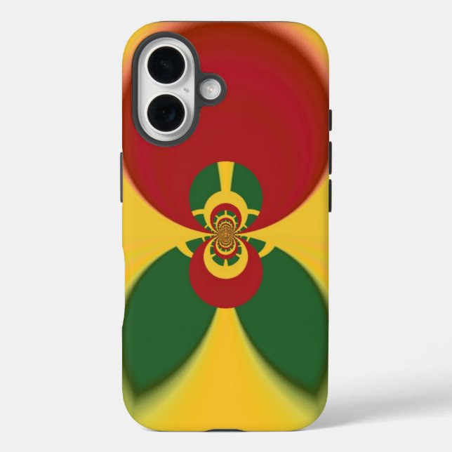 Coques Case-Mate iPhone Rasta Colours Art Abstrait Imprimer (Verso)
