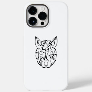 Coque Pour Pour iPhone 14 Pro Max Rat tribal noir et blanc