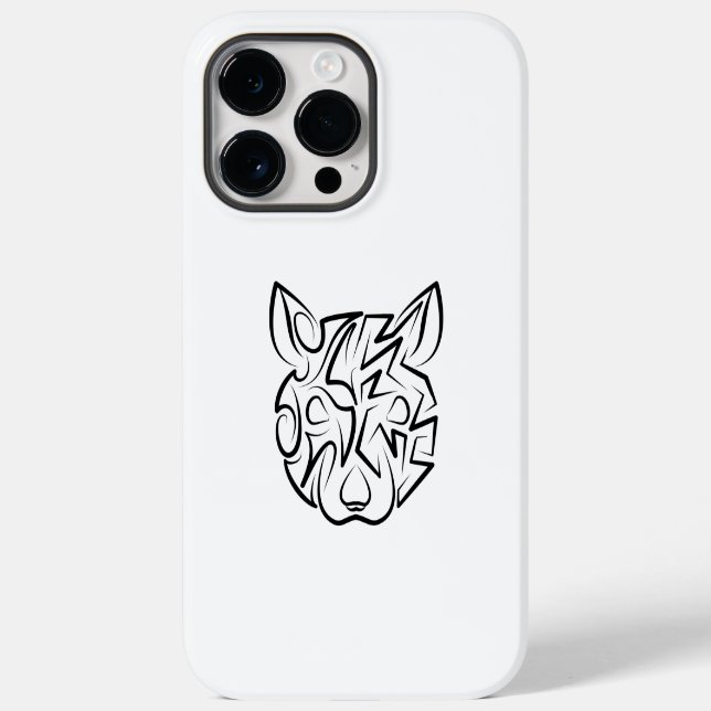 Coques Case-Mate iPhone Rat tribal noir et blanc (Verso)