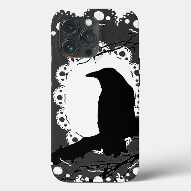 Coques Case-Mate iPhone Raven Lace B & W (Verso)