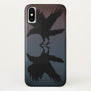Case-Mate iPhone Case Ravens Birds Night Starry Sky Grunge