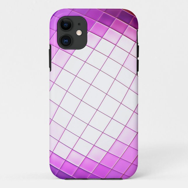 Coques Case-Mate iPhone Rayon de mosaïque abstraite rose (Dos)