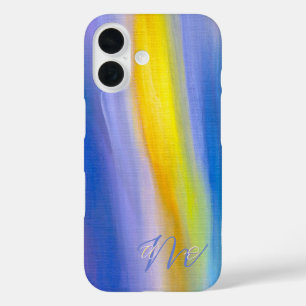 Coques iPhone 16 Rayon Doré Art Abstrait Moderne