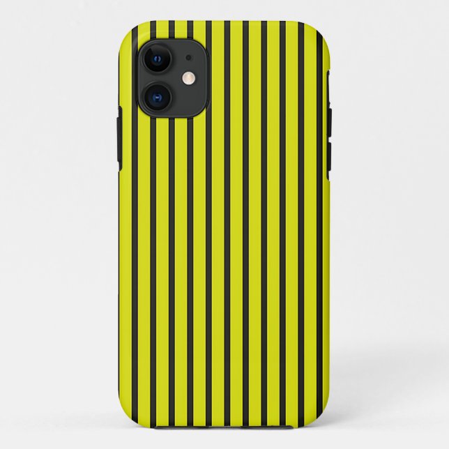 Coques Case-Mate iPhone 💛 Rayure jaune gras Rythme ⚡ Moderne Vertical (Dos)