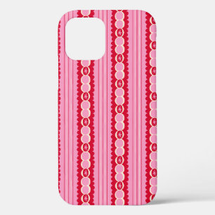 Case-Mate iPhone Case Rayure ondulée rose et rouge Starburst