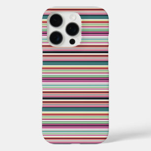 Coques iPhone 16 Pro Rayures blanches colorées mignonnes