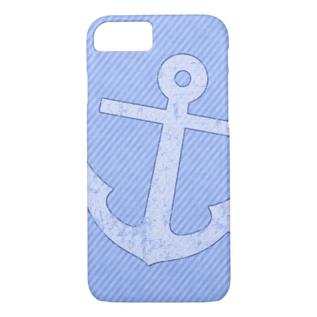 Coques Case-Mate iPhone Rayures bleues d'Ancre (Dos)