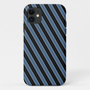 Case-Mate iPhone Case Rayures bleues noires blanches en diagonale