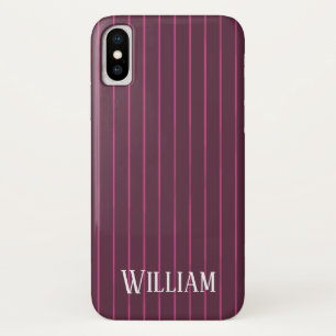 Case-Mate iPhone Case Rayures bordeaux personnalisées