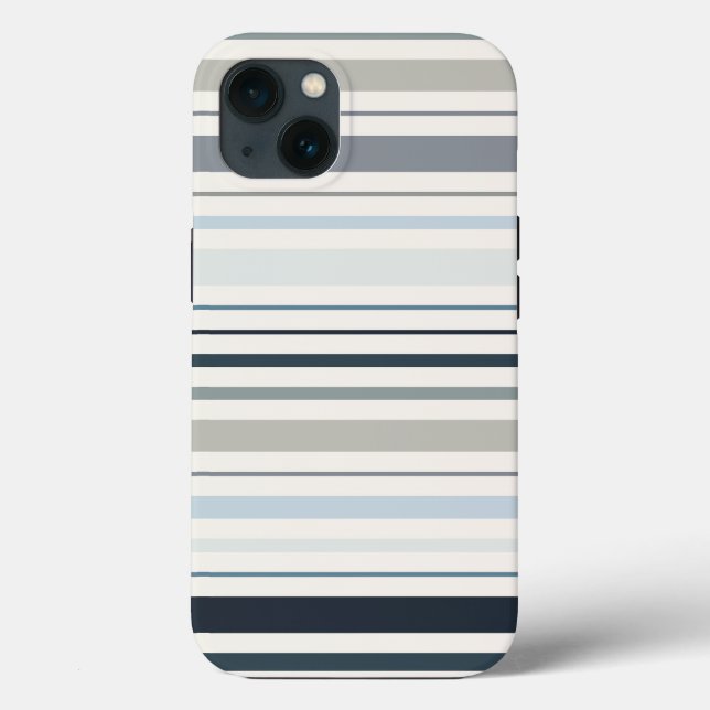 Coques Case-Mate iPhone Rayures côtières bleues (Verso)